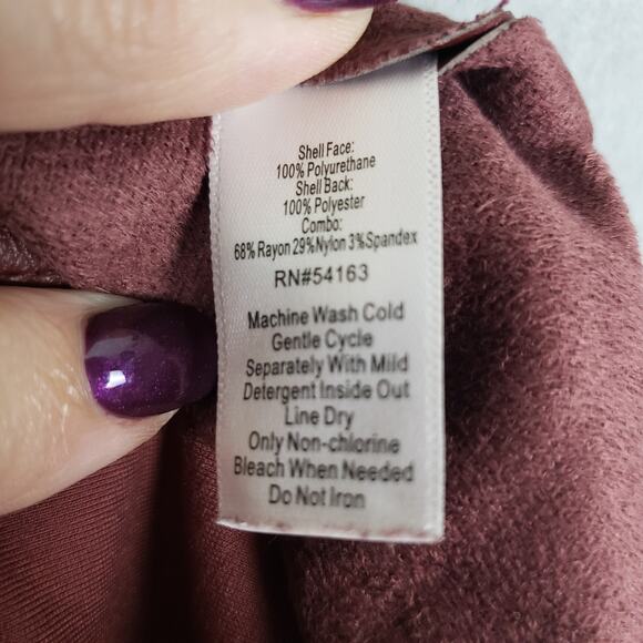 Marc New York Women's XS Faux Leather Midi Pencil Skirt Brown Fall Y2K Workwear - Picture 7 of 9